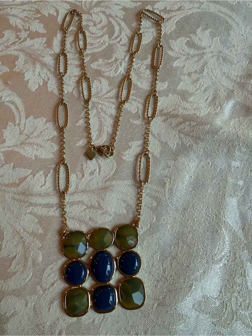 Banana Republic in Gold-Tone Blue & Green Statement Necklace